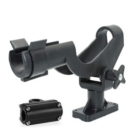 Fishing Boat Rods Holder with Large Clamp Opening Adjustable 360 Degree Power Lock Fishing Pole Rod Racks Folding Holder