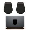 2 Pack Black Stick-On Mouse Pouch, Mouse Holder for Laptop