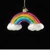 Noble Gems Rainbow and Clouds Glass Christmas Ornament by Kurt