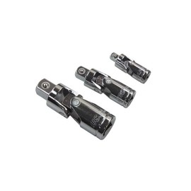 US Pro 3 Piece universal joint Socket Adapter bendy Knuckles Set 1/2" 1/4" 3/8