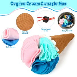 WOHLWULREM Snuffle Mat for Dogs, Interactive Dog Puzzle Toys, Slow Feeder Treat Mat to Keep Dogs Busy, Dog Feeding Mat with Lick Mat Enhancement, Puppy Foraging Training Toys for Boredom Relief