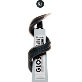 Recamier Professional Salon In Hair Color Creme Gloss Zero Ammonia/Zero Lift 2.1oz (#5.1 Light Ash Brown -Castaño Claro Cenizo)