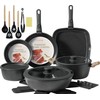 23Pcs Ceramic Cookware Set Non Stick Pots and Pans Set