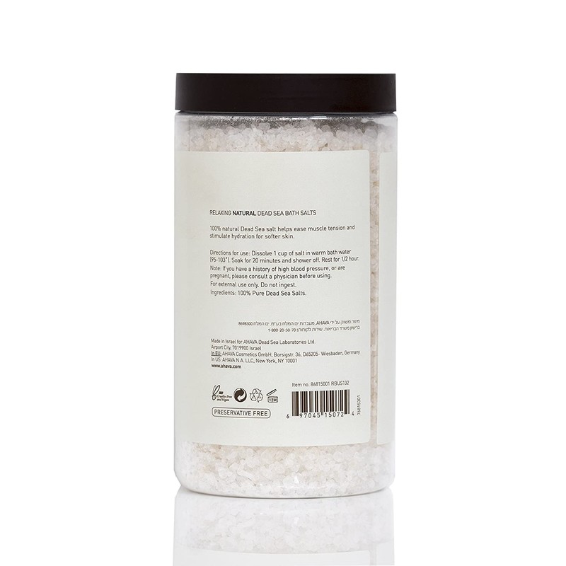 AHAVA Dead Sea Mineral Bath Salt, Soothing Eucalyptus - Intense