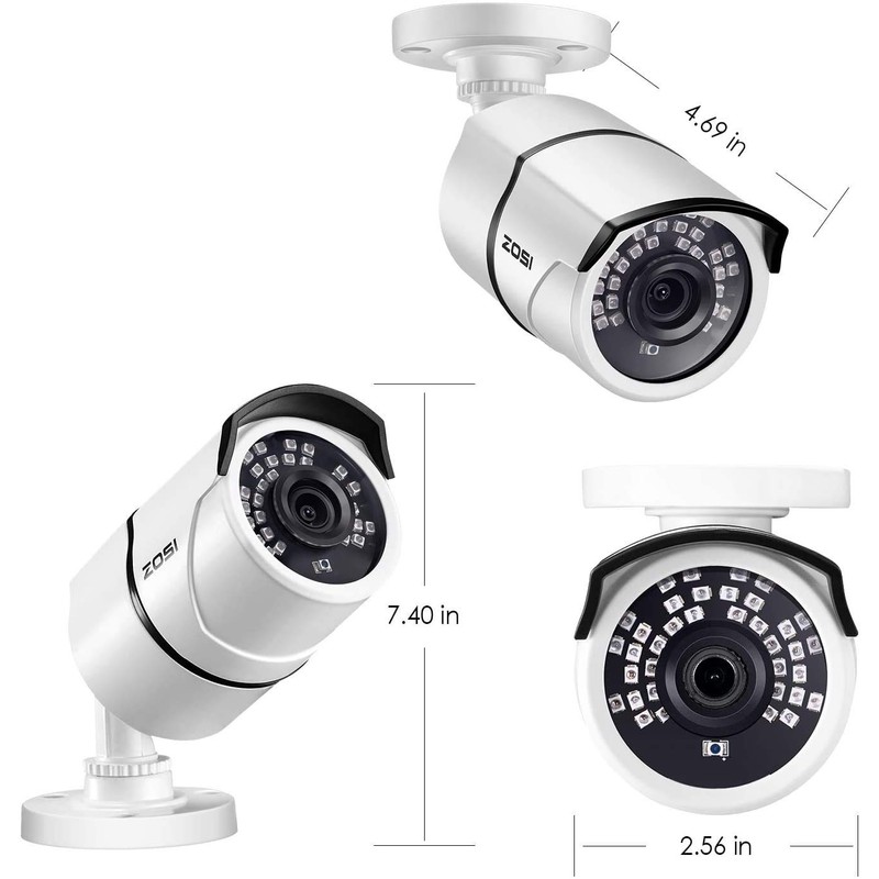 ZOSI 5.0MP TVI Security Camera-Super HD Bullet Waterproof CCTV BNC