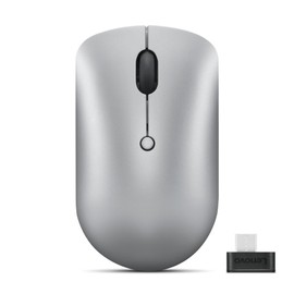 Lenovo 540 Wireless Computer Mouse for PC, Laptop, Computer with Windows or Chrome OS - 2.4 GHz USB-C Wireless Pairing Receiver - Compact Size - 18-Months Battery Life - Ambidextrous - Cloud Grey