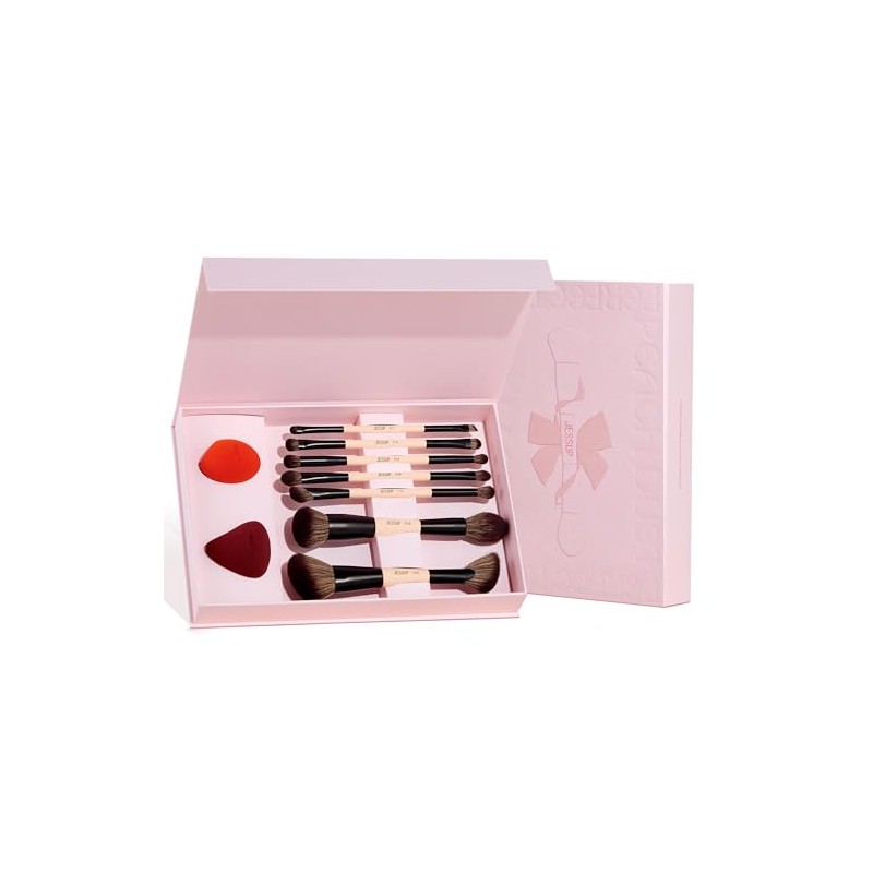 Jessup Set Regalo de Brochas y Esponja para Base, Contorno