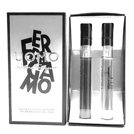 Salvatore Ferragamo Mini Set for Men: Ferragamo Cologne for Men, 2 x 0.17 oz Uomo + Casual Life, Uomo, Formal Fragrance Collection, Scent Gift Set
