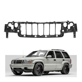 KUAFU Front Header Panel Compatible with 2004 Jeep Grand Cherokee Replacement for 55156753AB 55156753AC 55156753AD Headlight Mounting Nose Panel Plastic