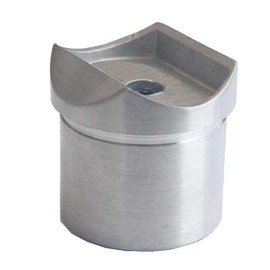 Adapter for Round Pipe, for Pipe Diameter 42.4 x 2.5 and Holder for Diameter 42.4 Stainless Steel V2A Pipe Connector for Pipes 1 Piece Railing Railing Stairs Balcony Railing Balcony Terrace