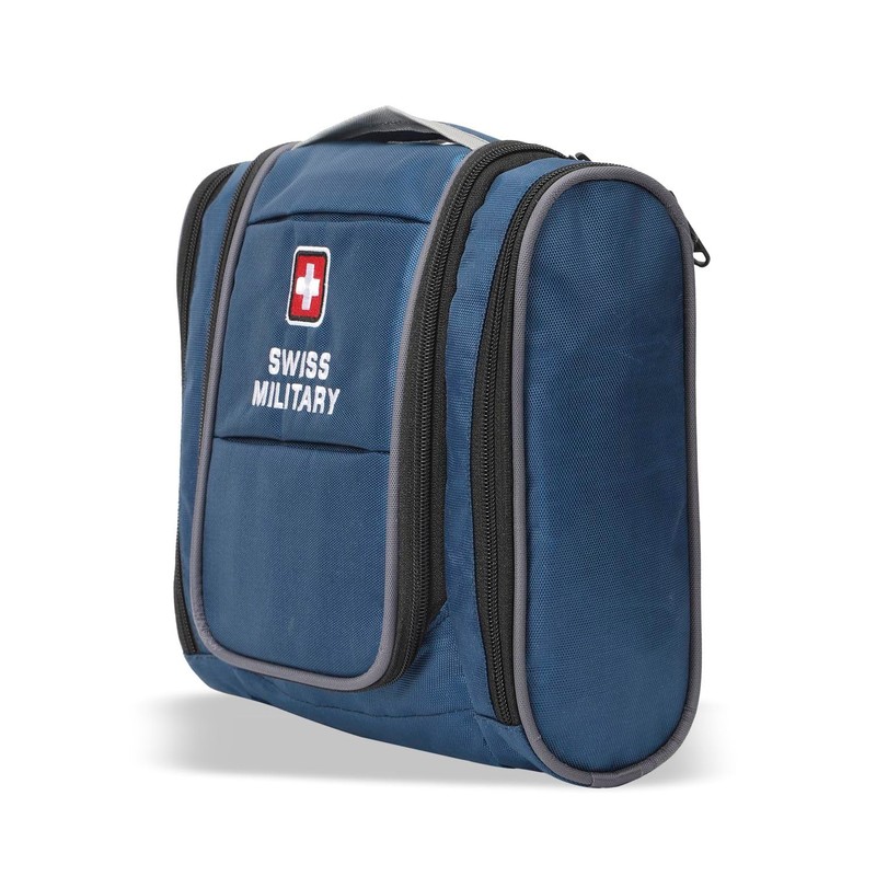 Swiss Military Toiletry Bag | Toiletry Bag, Blue, L, Professional,