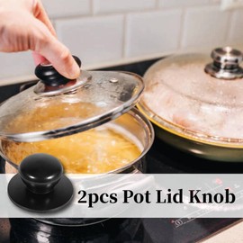 Pot Lid Knob, 2Pcs Kitchen Cookware Lid Cover Handle Knob Saucepan Kettle Grip Lid Knobs Cookwares Replacement for Pots Pans