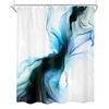 Green Boho Mid Century Tropical Monstera Gold Bathroom Shower Curtain