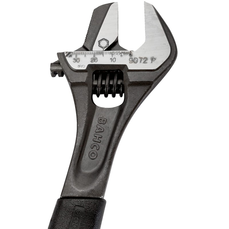 Bahco 9070P Reversible Jaw Black Ergo Adjustable Wrench, 150mm Length