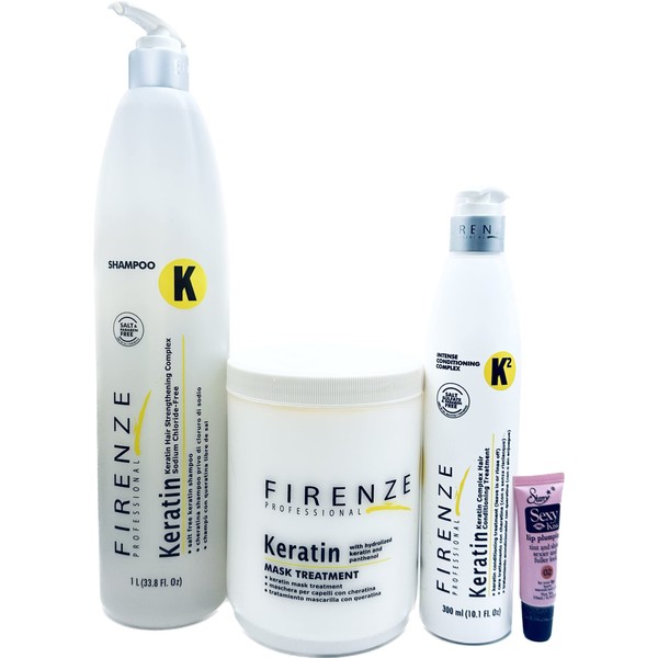 Firenze Professional Keratin (Salt Free) Shampoo & Mask 33.8 oz