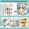 3 Tier Acrylic Display Case for Figures, Stackable Clear Storage