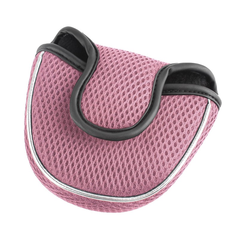 Andux Mesh Mallet Putter Cover Golf Putter Head Covers Pink,