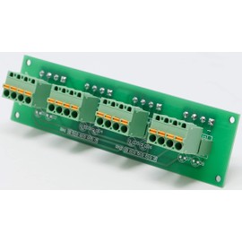 Alzatex Speaker Patch Panel Block w/ 4 Four-Pin Phoenix Connectors.