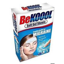 BeKoool Cooling Relief for Migraine Soft Gel Sheets, Pack of 3