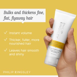 Philip Kingsley Maximizer Strand Plumping Cream Volume for Hair Smoothing Volumizing for Fine Flat Thin Limp Flyaway Hair Volumizer Adds Body Smooths Shine, 75ml