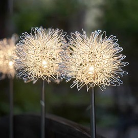 GUOCHENG Dandelion Solar Garden Lights Waterproof Outdoor LED Landscape Lights, Solar Flower Lights for Courtyard Pathway Flowerbed Patio Lawn Décor(2Pcs)