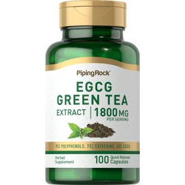 Piping Rock EGCG Green Tea Extract 1800 mg | 100 Capsules | Standardized Supplement | Non-GMO, Gluten Free