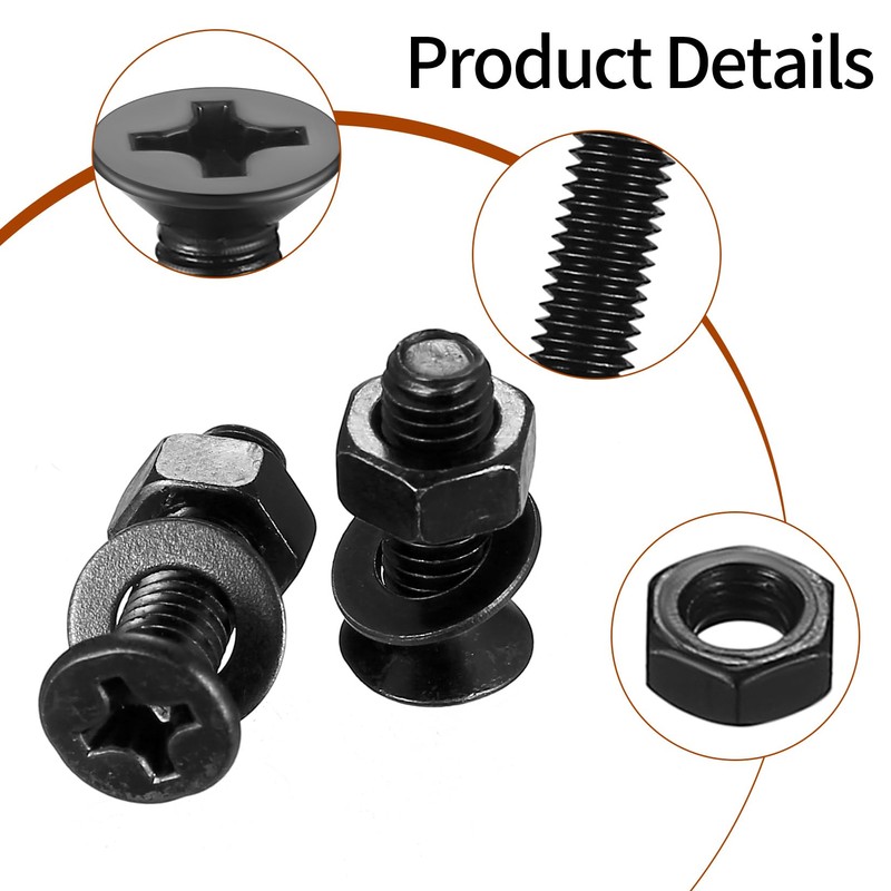 M3 M4 M5 M6 Screws Set, Countersunk Screws Nuts Set,