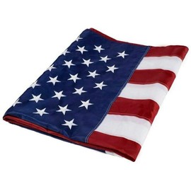 American Flag USA Heavy duty Nylon Outdoor US Flags with Embroidered Stars, Sewn Stripes, and Brass Grommets (4X6)