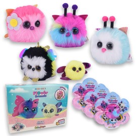 #sbabam Funny Box Doki Doki Flower Friends Soft Plush Ball Toy for Girls and Boys 3 Pieces - You will find Butterfly, Ladybug, Bee and Dragonfly Plush Toys