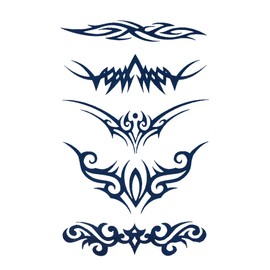 Jagua Tattoo Tattoo Stickers, 2 Weeks Disappearing Henna Tattoo Real Tribal (gz207)