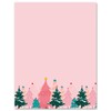 Generic AnyDesign 60 Sheet Christmas Stationery Paper Pink Xmas Tree