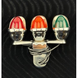 Vintage Lowrider BICYCLE TRIPLE MINI BEE LIGHT W/ VISOR WIRED RED/ORANGE/GREEN LOWRIDER CRUISER.