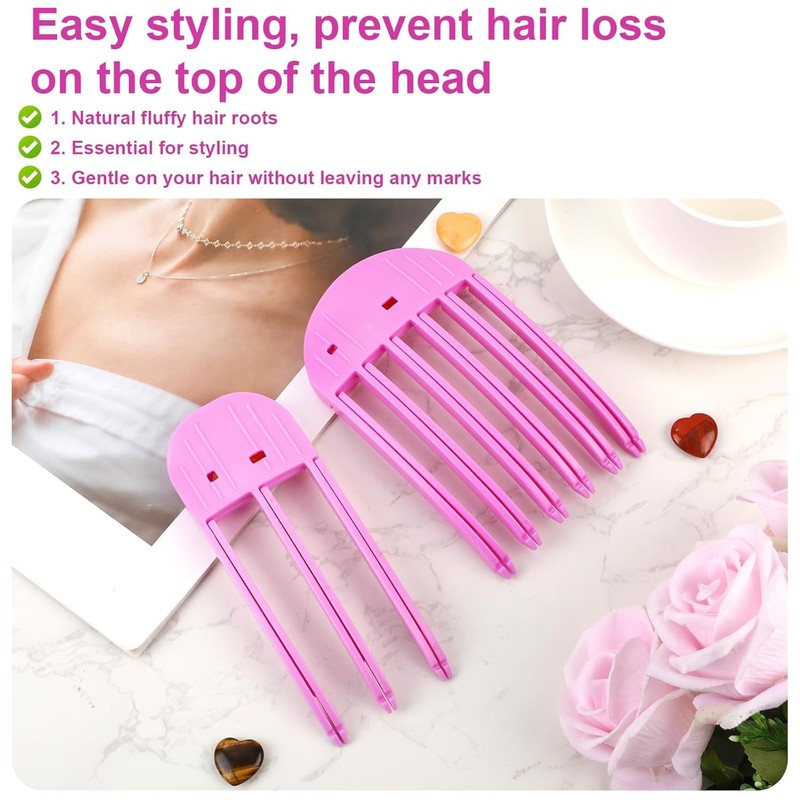 2 Pcs Wind Shaping Styling Comb for Fluffy Bangs,No-Trace Hair