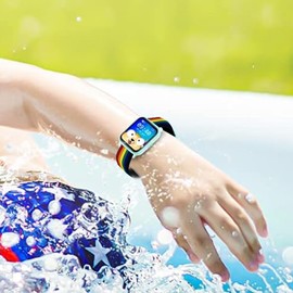 20mm Kids Smartwatch Band, Lamshaw Quick Release Stretch Elastics Nylon Adjustable Replacement Strap Accessories Compatible for HENGTO H69 Kids Smart Watch/Butele H69 Kids Smart Watch/H69 Kids Smart