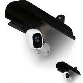 2 Pack Universal Sun Rain Shade Camera Cover Shield,Protective Roof for Outdoor Dome, Bullet Cameras,for Blink,Eufy,Arlo,WyzeCam,Nest,Ring,SimpliSafe,Kasa,Aluminum Alloy Material-Black