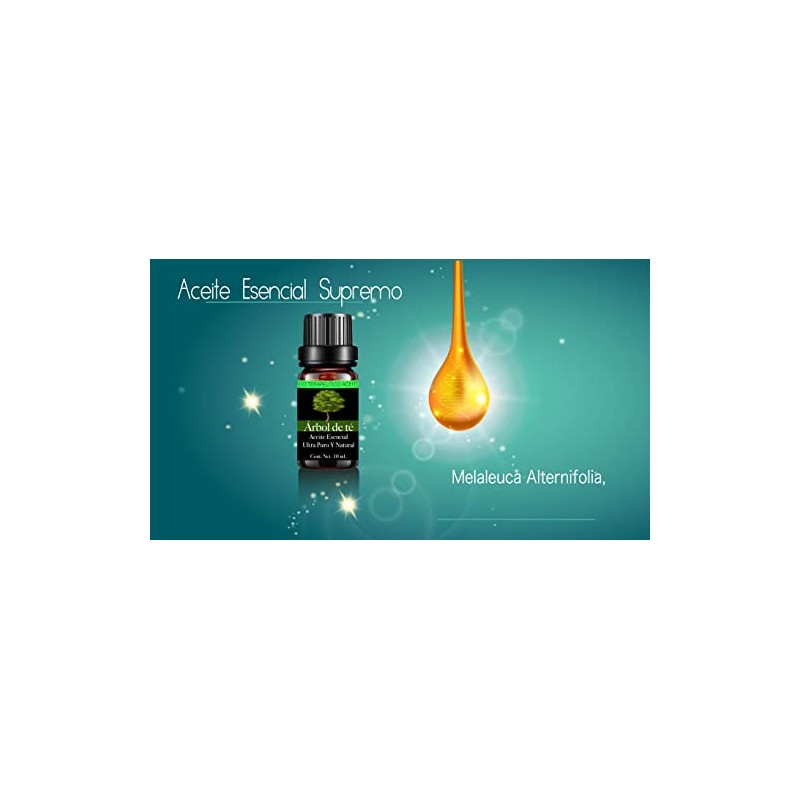 Alluem Aceite Esencial de Arbol de Te 100% Natural Y