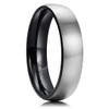 King Will BASIC 5mm Titanium Ring Brushed Black Plated Comfort