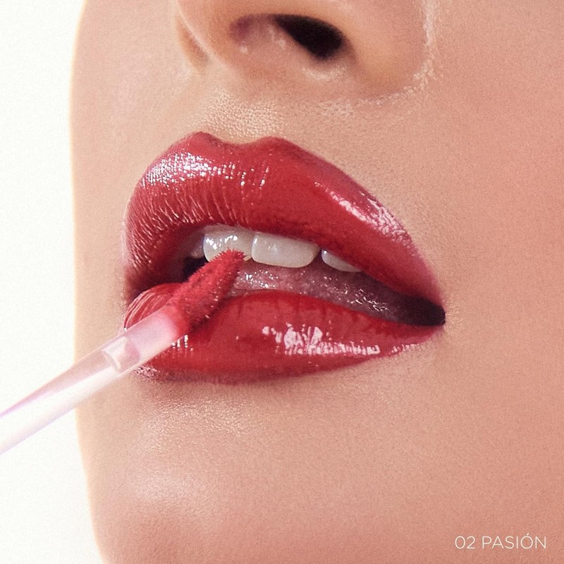 Labial Liquido Gloss Indeleble Larga Duración Adara (02 PASIÓN, 10)