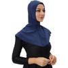 ShuoBeiter Solid color women's swimming cap adjustable Muslim full-coverage shawl