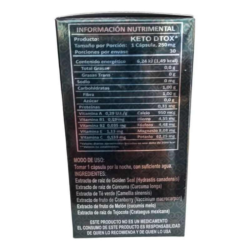 Keto Detox 30 Capsulas Convierte Grasa En Energia Sabor Neutro