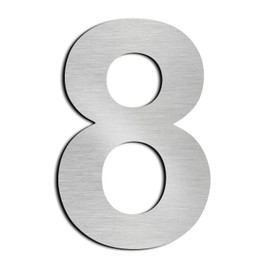 nanlyiau House Numbers door numbers stainless steel number Made of Solid 304 Stainless Steel Floating Appearance in Easy to Install 8in/20.5cm(8)