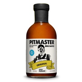 Pitmaster Original Flavor, Kansas City Style BBQ Sauce by True Made Foods & Ed Mitchell - Thick and Sweet, Low Sugar BBQ Sauce – Sweetened with Butternut Squash, Carrots, and Light Brown Cane Sugar – ONLY REAL INGREDIENTS (18 oz; 3 Pack)