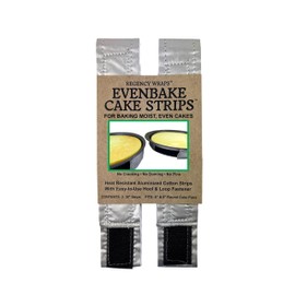 Regency Wraps EvenBake CakeStrips, Aluminized Cotton Band with Secure Velcro-like Closure to Create Moist, Even Layers, Pack of 2, Silver, 30", fit 8-9" cake pans