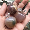 Neyisaa Ocean Agate Apple Decor, Healing Crystals Pocket Stone Fruit