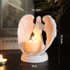 Prayer Angel Candlestick Pure White Wing Angel Prayer Statue for