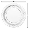 Foil Dots Round Dinner Paper Plates - 9", Silver, 8