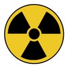 Radiation Hazard Warning Label, 3" Round, Pack of 6 Decals,