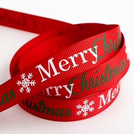 Italian Options Merry Christmas Ribbon 16mm x 5m Red