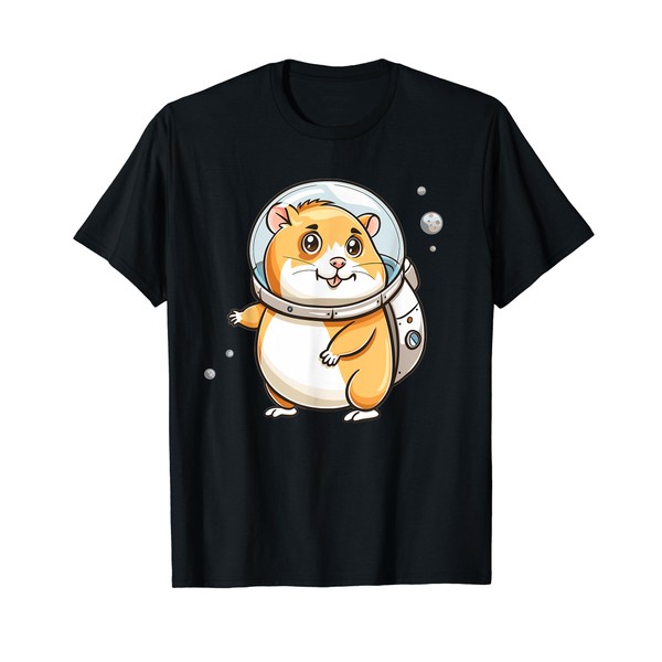 Cute Astronaut Hamster I Outer Space Hamster T-Shirt