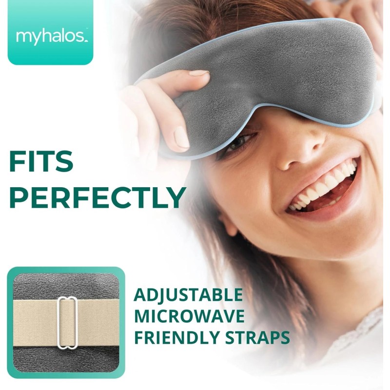 MyHalos Heated Eye Mask Dry Eyes Steam Warm Compress for